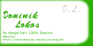 dominik lokos business card