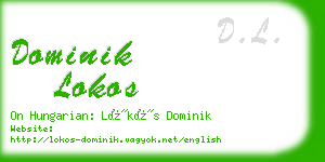 dominik lokos business card